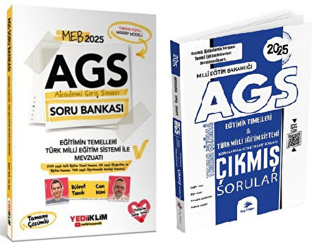 Yediiklim + Dizgi 2025 MEB-AGS Eğitimin Temelleri Mevzuatı + Soru Bankası + Çıkmış Sorular 2 li Set