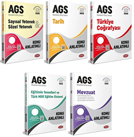 Data 2025 MEB-AGS Tüm Dersler Konu Anlatımlı 5 li Set Data Yayınları