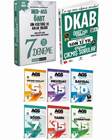 Pegem 2025 ÖABT MEB-AGS Din Kültürü 7 Deneme + Dizgi Din Kültürü Çıkmış + Marka MEB AGS Deneme Seti