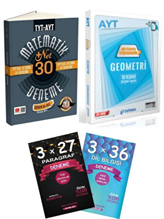 Supara + Bıyıklı 2025 Geometri Konu Deneme + Matematik TYT İlk 12 AYT İlk 10 Soru + Anla Kazan