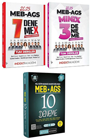 Pegem + İndeks 2025 MEB-AGS 10+10 Deneme 3 lü Set Pegem + İndeks Akademi Yayınları