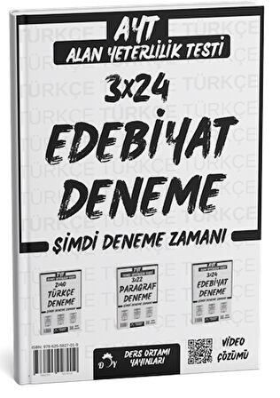 Ders Ortamı YKS AYT Edebiyat 3x24 Deneme Çözümlü Ders Ortamı Yayınları