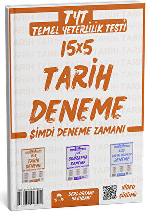 Ders Ortamı YKS TYT Tarih 15x5 Deneme Çözümlü Ders Ortamı Yayınları