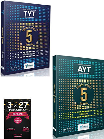 Toprak Yayıncılık TYT Tüm Dersler 5 li Paket Deneme+AYT 5 li Sayısal Paket Deneme