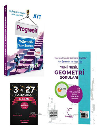 Karekök Yayınları AYT Progresif Matematik+Geometri Soru Bankası