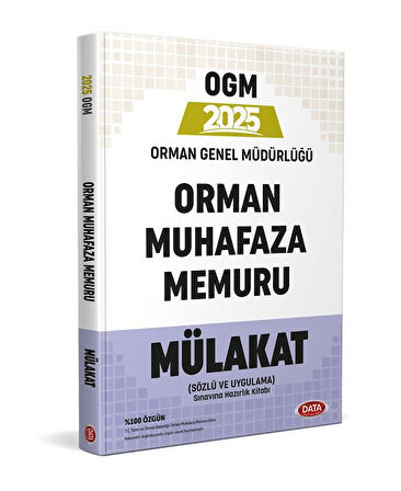 DATA YAYINLARI ORMAN GENEL MÜDÜRLÜĞÜ 2025 ORMAN MUHAFAZA MEMURU MÜLAKAT