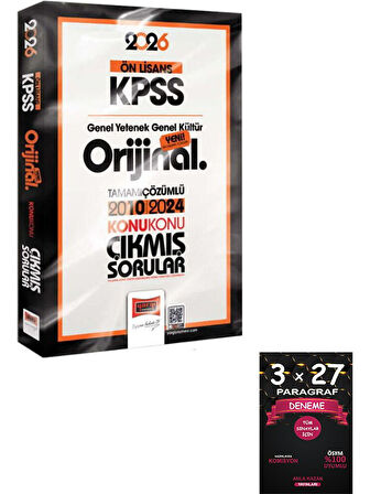 Yargı Yayınları 2026 KPSS Ön Lisans GK GY Orijinal 2010 2024 Konu Konu Çıkmış Sorular