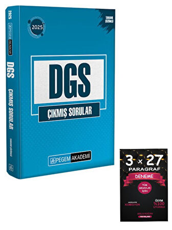 Pegem Yayınları 2025 DGS Çıkmış Sorular Tamamı Çözümlü