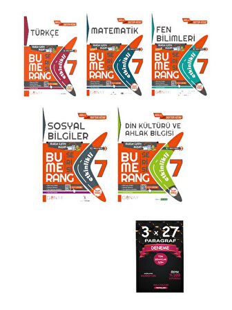 Günay Yayınları 7.Sınıf Bumerang Tüm Dersler Etkinlikli Defter Serisi 5 Kitap