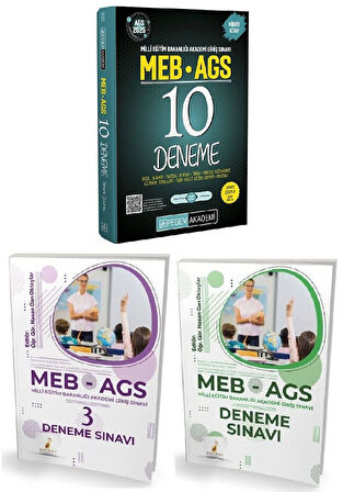 Pegem + Pelikan 2025 MEB-AGS Tüm Dersler 10+4 Deneme 3 lü Set Pegem Akademi + Pelikan Yayınları