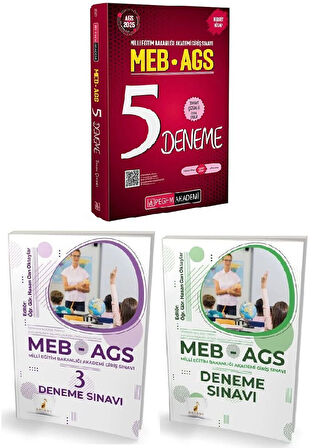 Pegem + Pelikan 2025 MEB-AGS Tüm Dersler 5+4 Deneme 3 lü Set Pegem Akademi + Pelikan Yayınları