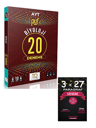 Paraf Yayınları AYT Biyoloji Püf 20 li Deneme+AnlaKazan Paragraf