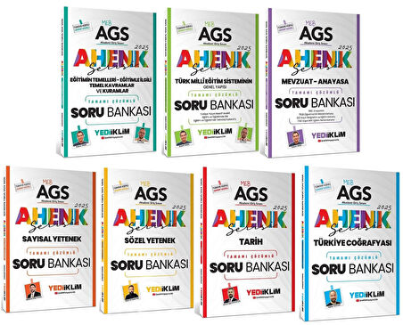 Yediiklim 2025 MEB-AGS Tüm Dersler Soru Bankası 7 li Set Ahenk Serisi Yediiklim Yayınları