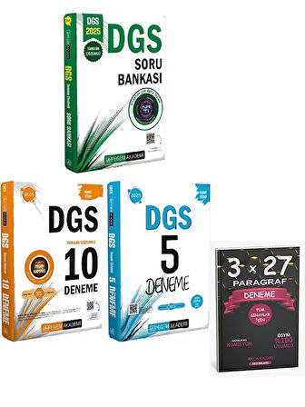 Pegem 2025 DGS Soru Bankası + 10+5 Deneme 3 lü Set+AnlaKAzan PAragraf