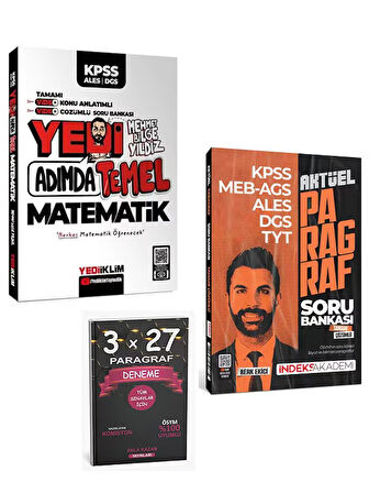 Yediiklim 2025 KPSS DGS ALES TYT 7 Yedi Adımda Temel Matematik Konu Anlatımlı Soru Bankası+Aktüel Paragraf 