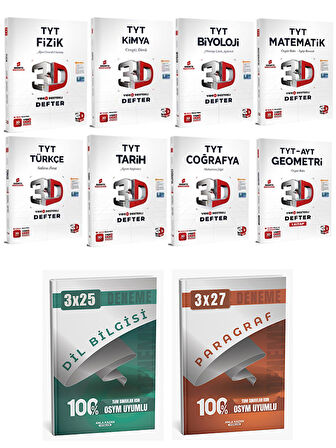 3D + Anla Kazan TYT Tüm Dersler Video Destekli Defter Anla Kazan Deneme 10 lu Set
