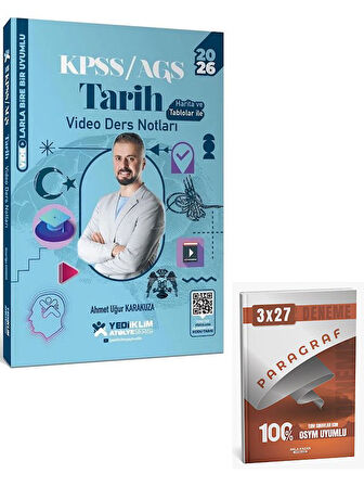 Yediiklim 2026 KPSS Tarih Atölye Video Ders Notları+Anla Kazan Paragraf
