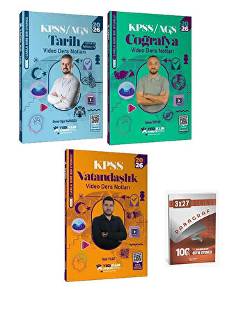 Yediiklim 2026 KPSS Tarih+Coğrafya+Vatandaşlık Atölye Video Ders Notları 3 lü Set+Anla Kazan Paragraf 