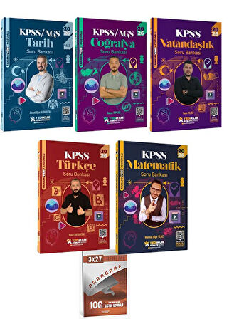 Yediiklim 2026 KPSS Genel Yetenek Genel Kültür Atölye Soru Bankası 5 li Set+Anla Kazan Paragraf