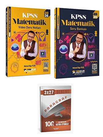 Yediiklim 2026 KPSS Matematik Atölye Video Ders Notları + Soru Bankası 2 li Set+Anla Kazan Paragraf