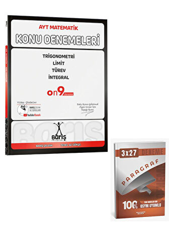 Barış Yayınları 2026 11. Sınıf Matematik Trigonometri, Limit, Türev ve İntegral Konu Denemeleri+Anla Kazan Paragraf