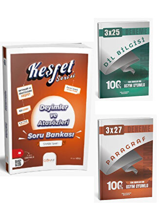Günay Yayınları 2026 8. Sınıf Keşfet Plus Serisi Deyimler ve Atasözleri Soru Bankası+Anla Kazan Paragraf+Dilbilgisi
