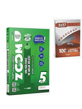Günay Yayınları 2026 5. Sınıf Din Kültürü ve Ahlak Bilgisi Zoom Soru Bankası+AnlaKazan Paragraf