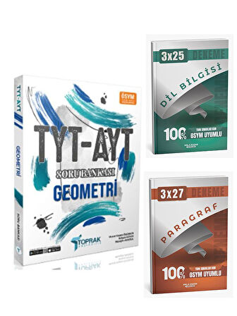 Toprak Yayıncılık 2026 TYT AYT Geometri Soru Bankası+Anla Kazan Paragraf+Dilbilgisi