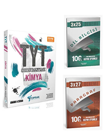 Toprak Yayıncılık 2026 TYT Kimya Soru Bankası+Anla Kazan Paragraf+Dilbilgisi