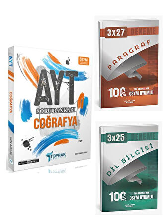 Toprak Yayıncılık 2026 AYT Coğrafya Soru Bankası+Anla Kazan Paragraf+Dilbilgisi
