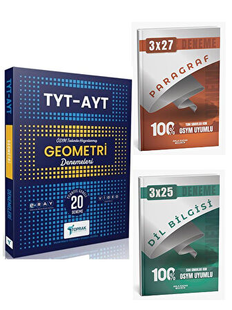 Toprak 2026 TYT AYT Geometri Deneme+Anla Kazan Paragraf+Dilbilgisi