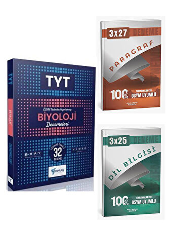 Toprak 2026 TYT Biyoloji 32 li Deneme Kitabı+Anla Kazan Paragraf+Dilbilgisi