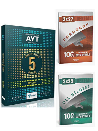 Toprak 2026 AYT 5 li Sayısal Paket Deneme+Anla Kazan Paragraf+Dilbilgisi