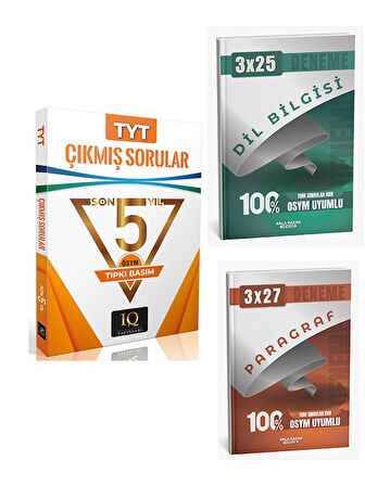 IQ 2026 YKS TYT MSÜ Matematik Çıkmış Sorular Son 5 Yıl Konu Konu Tıpkı Basım+Anla Kazan Paragraf+Dilbilgisi