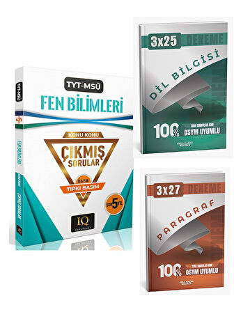 IQ 2026 YKS TYT MSÜ Fen Bilimleri Çıkmış Sorular Son 5 Yıl Konu Konu Tıpkı Basım+Anla Kazan Paragraf