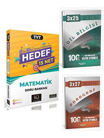 IQ 2026 YKS TYT Matematik Hedef 15 Net Soru Bankası+Anla Kazan Paragraf+Dilbilgisi