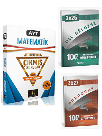 IQ 2026 YKS AYT Matematik Çıkmış Sorular Son 7 Yıl Konu Konu Tıpkı Basım+Anla Kazan Paragraf+Dilbilgisi