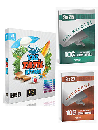 IQ 2026 4. Sınıf Yaz Tatil Kitabı Çözümlü+Anla Kazan Paragraf+Dilbilgisi