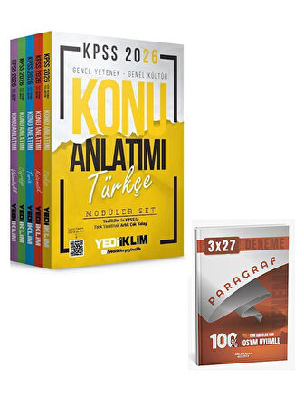 Yediiklim 2026 KPSS Genel Yetenek Genel Kültür Konu Anlatımı Modüler Set+Anla Kazan Paragarf