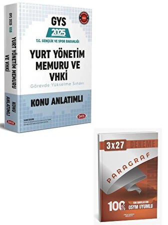 Data 2025 GYS Gençlik ve Spor Bakanlığı Yurt Yönetim Memuru ve VHKİ Konu Anlatımlı+Anla Kazan Paragraf