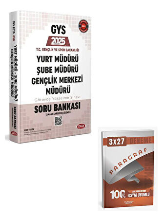 Data 2025 GYS Gençlik ve Spor Bakanlığı Yurt, Şube, Gençlik Merkezi Müdürü Soru Bankası+Anla Kazan Paragraf