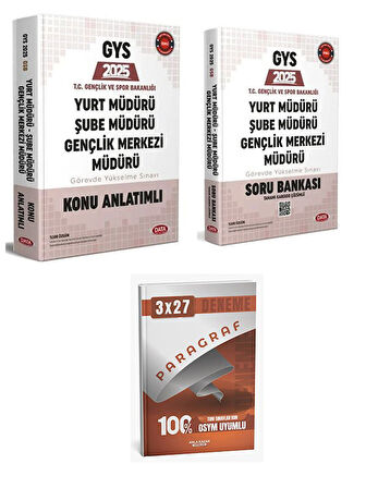 Data 2025 GYS Gençlik ve Spor Bakanlığı Yurt, Şube, Gençlik Merkezi Müdürü Konu+Soru+Anla Kazan Paragraf