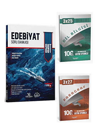 Edebiyat Denizi YKS AYT Edebiyat Soru Bankası Çözümlü+Anla Kazan Paragraf+Dilbilgisi