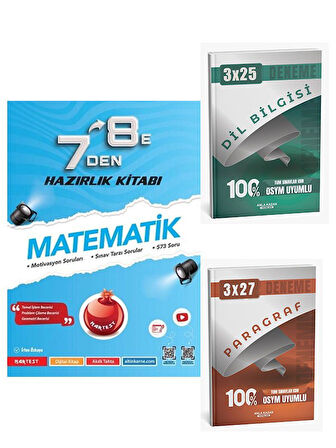 Nartest Yayınları 7 den 8 e Matematik Hazırlık Kitabı+Anla Kazan Paragraf