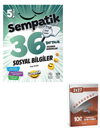 Ünlüler 2026 5.Sınıf Sosyal Bilgiler 36 Haftalık Kazanım Denemeleri+Anla Kazan Paragraf