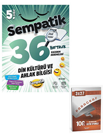Ünlüler 2026 5.Sınıf Din Kültürü ve Ahlak Bilgisi 36 Haftalık Kazanım Denemeleri+Anla Kazan Paragraf
