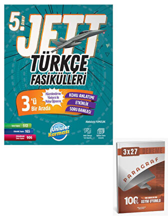 Ünlüler 2026 5.Sınıf Jett Türkçe Fasiküller+Anla Kazan Paragraf