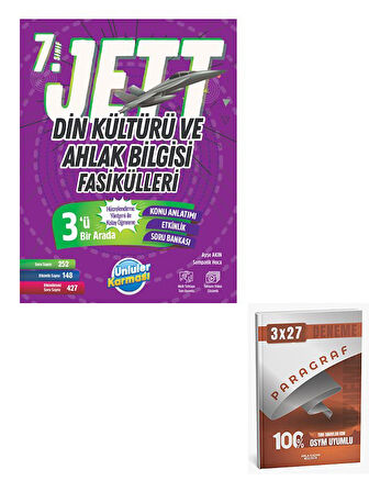 Ünlüller 2026 7 Sınıf Jett Din Kültürü ve Ahlak Bilgisi Fasikülleri+Anla Kazan Paragraf