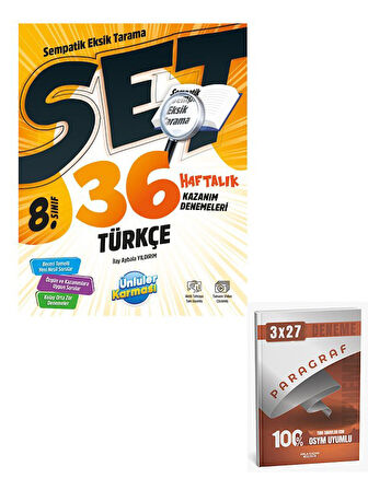 Ünlüler 2026 8. Sınıf Türkçe 36 Haftalık Kazanım Denemeleri+Anla Kazan Paragraf