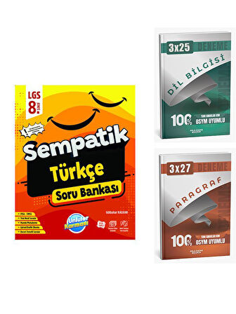 Ünlüller 2026 8.Sınıf Sempatik Türkçe Soru Bankası+Anla Kazan Paragraf+Dilbilgisi